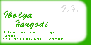 ibolya hangodi business card